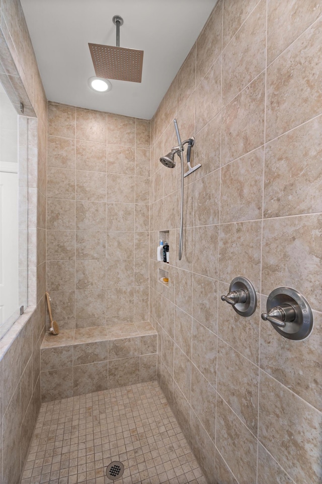 207 Brutus Ln, Summerville, SC 29485 - bathroom with a tile shower and recessed lighting