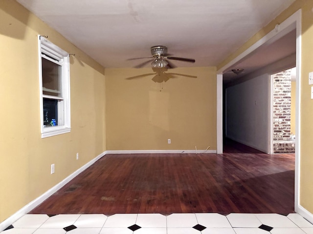 1871 Grimball Rd, Charleston, SC 29412 - unfurnished room with wood finished floors, ceiling fan, and baseboards