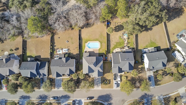 bird's eye view with a residential view