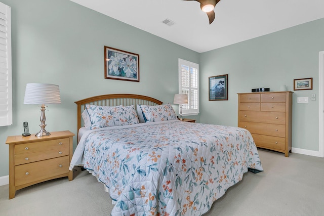 134 Etiwan Park St, Charleston, SC 29492 - bedroom featuring light colored carpet, baseboards, and a ceiling fan