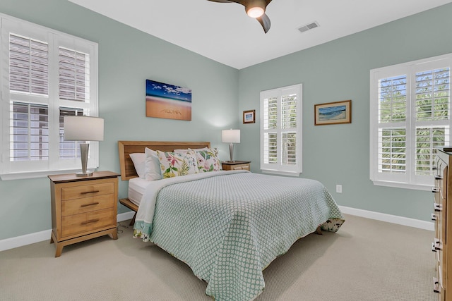134 Etiwan Park St, Charleston, SC 29492 - bedroom featuring light carpet, baseboards, and ceiling fan