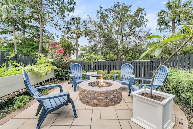 134 Etiwan Park St, Charleston, SC 29492 - view of patio featuring a fire pit