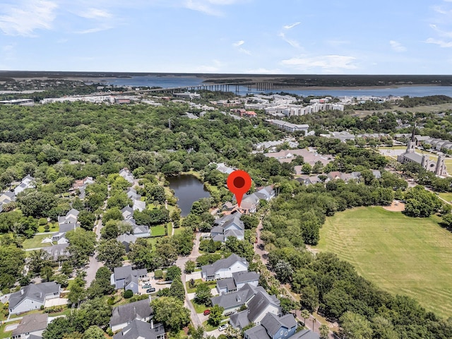 134 Etiwan Park St, Charleston, SC 29492 - aerial view of residential area featuring a nearby body of water and a tree filled landscape