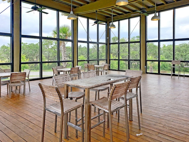 134 Etiwan Park St, Charleston, SC 29492 - sunroom / solarium featuring ceiling fan and outdoor dining space