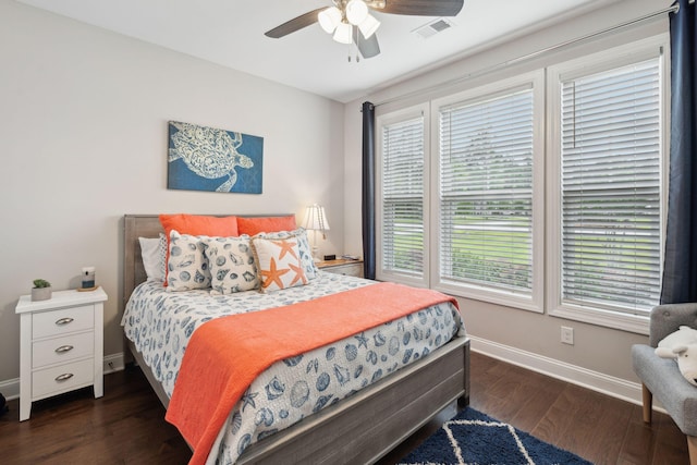 259 Camber Rd, Huger, SC 29450 - bedroom with baseboards, wood finished floors, and ceiling fan
