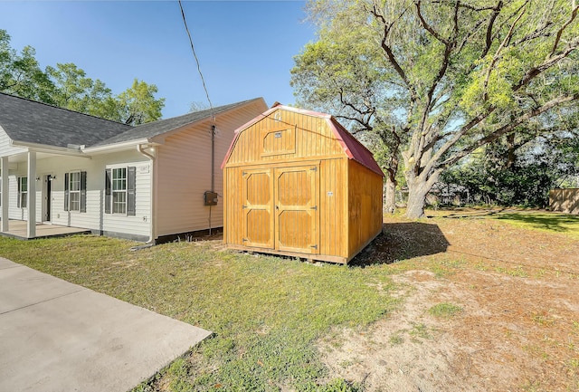 view of shed
