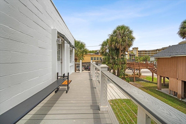view of wooden deck