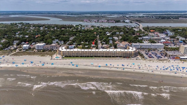 aerial view of unending shoreline