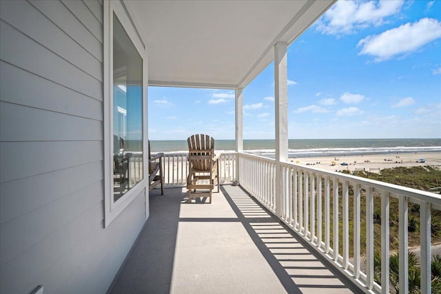 216 W Arctic Ave Unit 9, Folly Beach, SC 29439 - balcony featuring view of water and beach