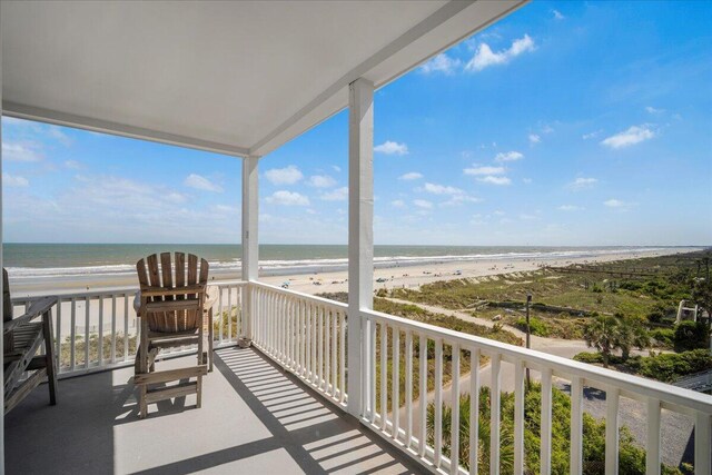 216 W Arctic Ave Unit 9, Folly Beach, SC 29439 - balcony featuring view of water and beach