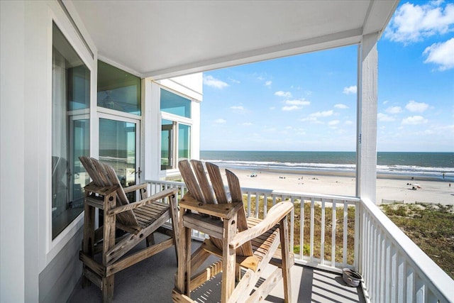 216 W Arctic Ave Unit 9, Folly Beach, SC 29439 - balcony featuring view of water and beach