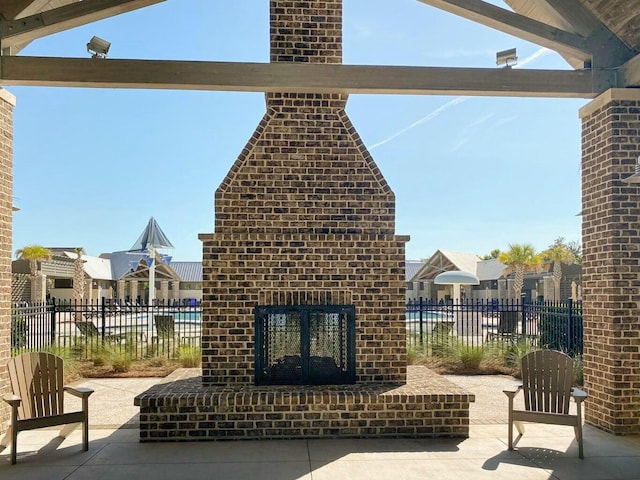 view of patio with fence