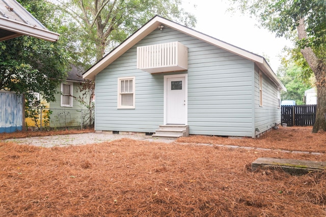 view of back of property