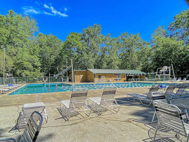 view of pool with a patio area