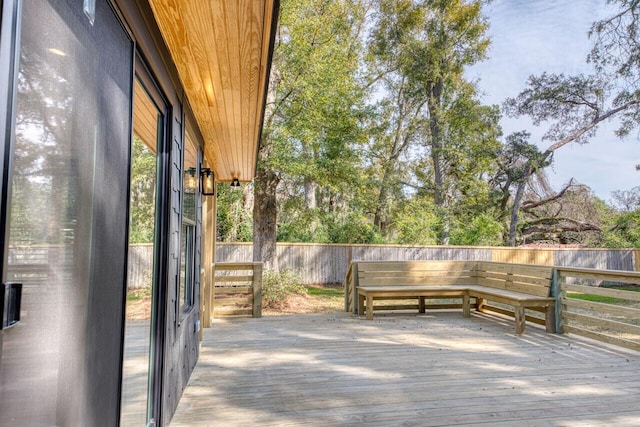 wooden deck with fence