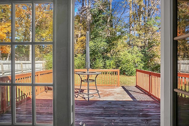 entryway featuring hardwood / wood-style flooring