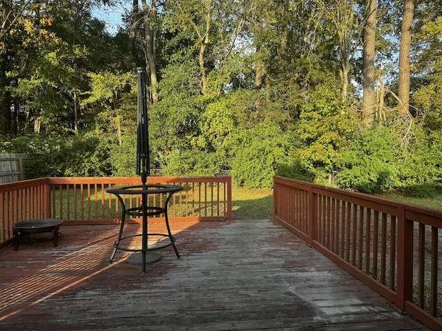 view of wooden terrace