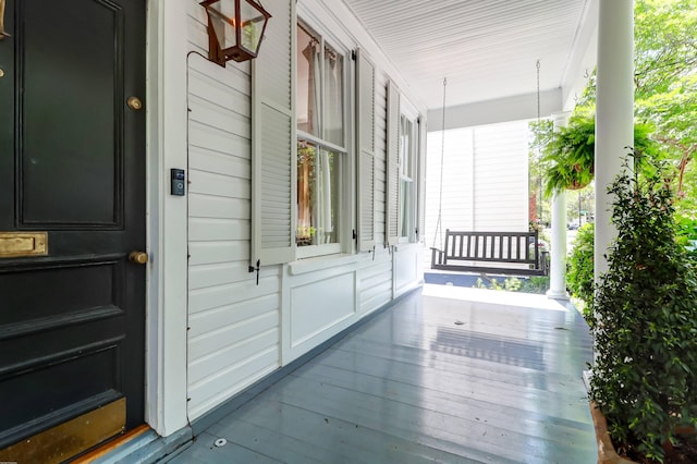 exterior space featuring covered porch