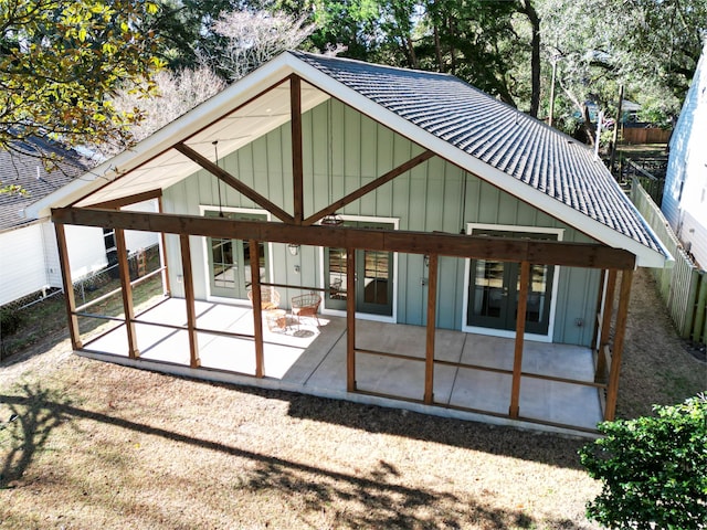 rear view of property with a patio