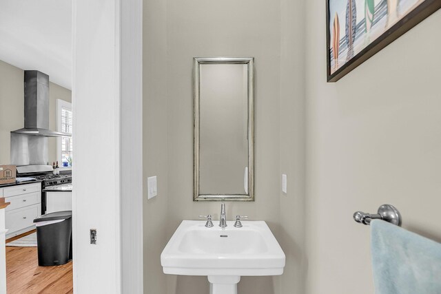 68 Vanderhorst St Unit B, Charleston, SC 29403 - bathroom with a sink and wood finished floors