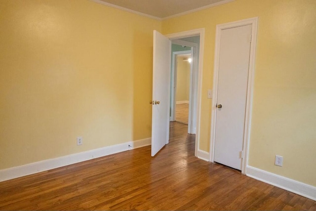 424 Salley Ackerman Dr, Cottageville, SC 29435 - empty room with baseboards, dark wood-style flooring, and ornamental molding
