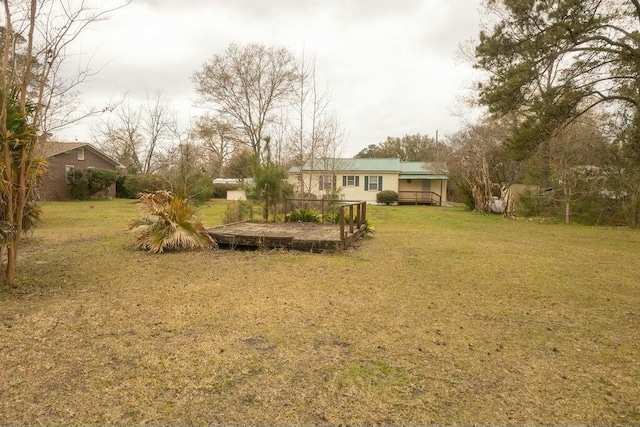 424 Salley Ackerman Dr, Cottageville, SC 29435 - view of yard featuring a deck