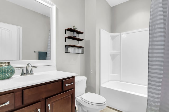 108 Glenspring Dr, Summerville, SC 29486 - bathroom with vanity, toilet, and shower / bath combo with shower curtain