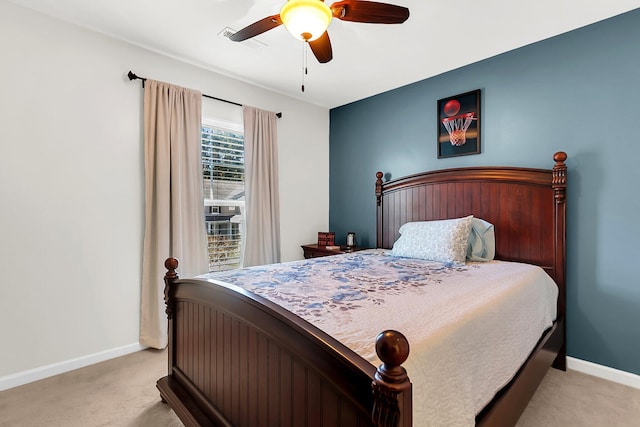 108 Glenspring Dr, Summerville, SC 29486 - bedroom featuring light colored carpet, baseboards, and ceiling fan