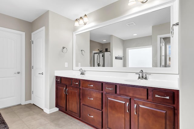 108 Glenspring Dr, Summerville, SC 29486 - full bath featuring double vanity, baseboards, and tile patterned floors