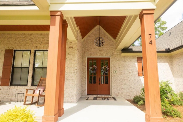 74 Longleaf Dr, Walterboro, SC 29488 - view of exterior entry with french doors and brick siding
