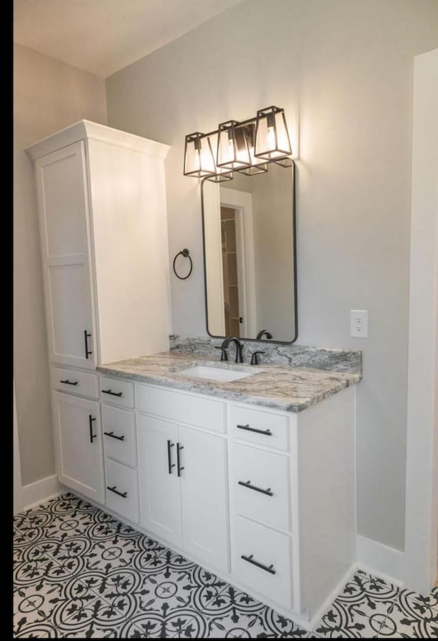 74 Longleaf Dr, Walterboro, SC 29488 - bathroom featuring baseboards, tile patterned flooring, and vanity