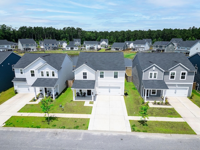 aerial view of residential area
