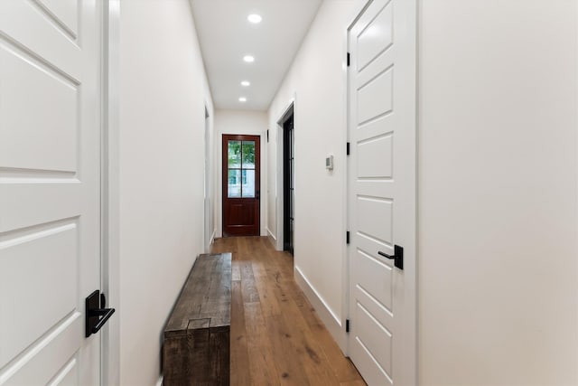 1474 Blue Cascade Dr, Mount Pleasant, SC 29464 - corridor with recessed lighting, light wood finished floors, and baseboards