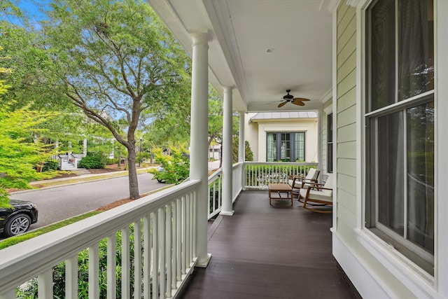 1474 Blue Cascade Dr, Mount Pleasant, SC 29464 - porch featuring ceiling fan