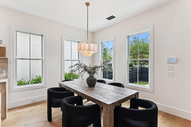 1474 Blue Cascade Dr, Mount Pleasant, SC 29464 - dining space featuring baseboards and light wood-style floors