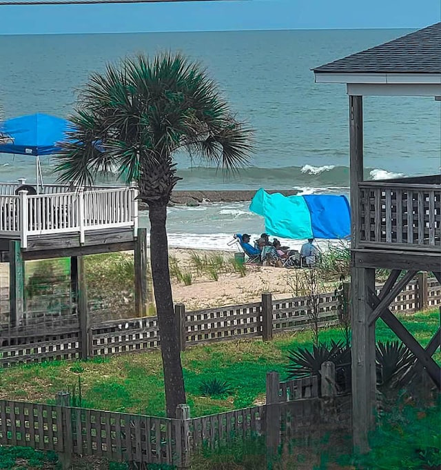 water view with a view of the beach