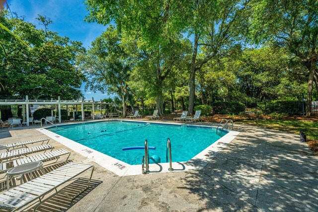 view of pool with a patio area