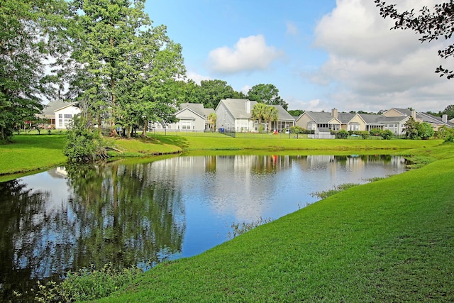 water view featuring a residential view