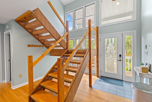 entryway featuring light wood-type flooring