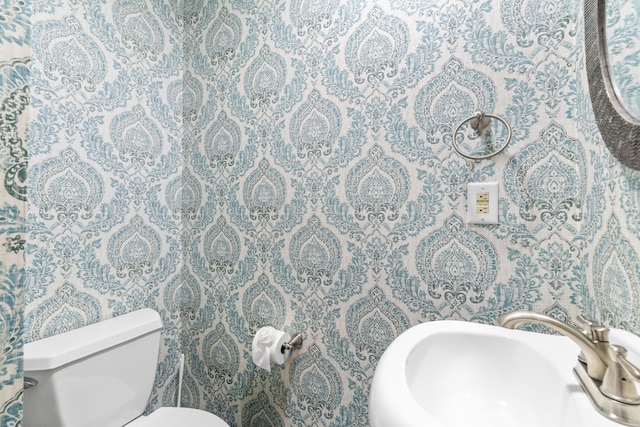 bathroom with toilet and sink