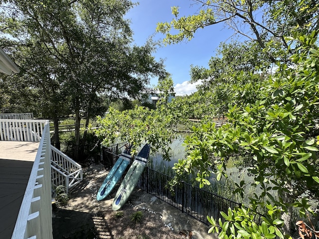 view of yard featuring a deck