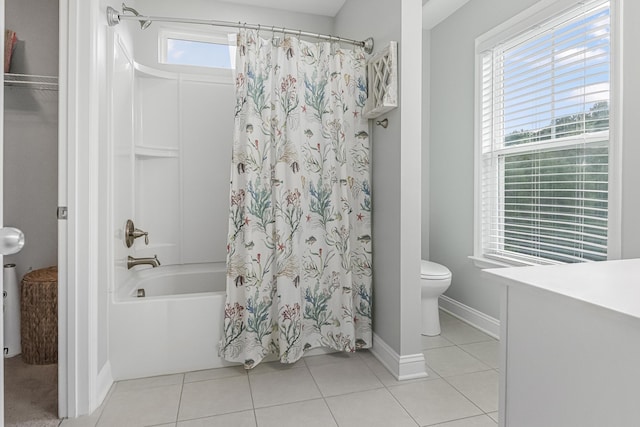 307 Morning Marsh Ln, Charleston, SC 29492 - bathroom with shower / tub combo with curtain, tile patterned floors, and vanity