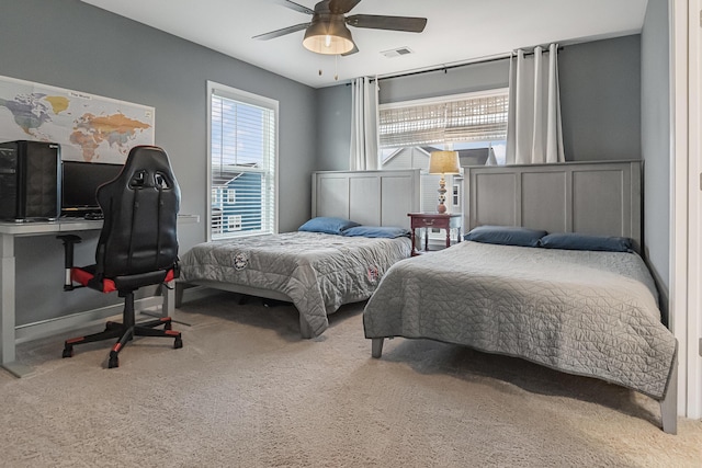307 Morning Marsh Ln, Charleston, SC 29492 - bedroom featuring carpet floors, a desk, and ceiling fan
