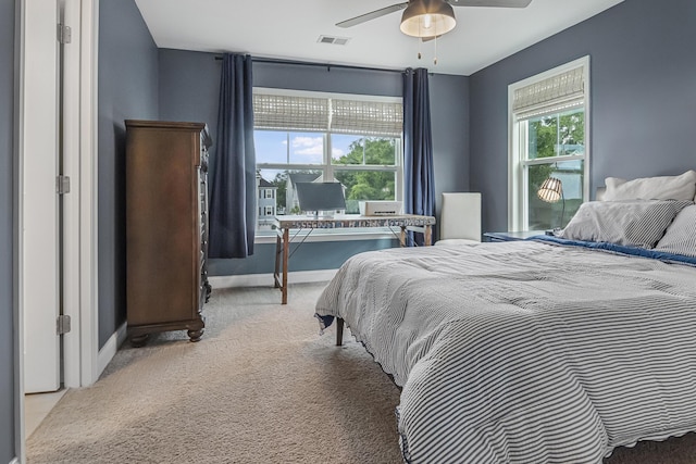 307 Morning Marsh Ln, Charleston, SC 29492 - bedroom featuring carpet floors, an office area, and a ceiling fan