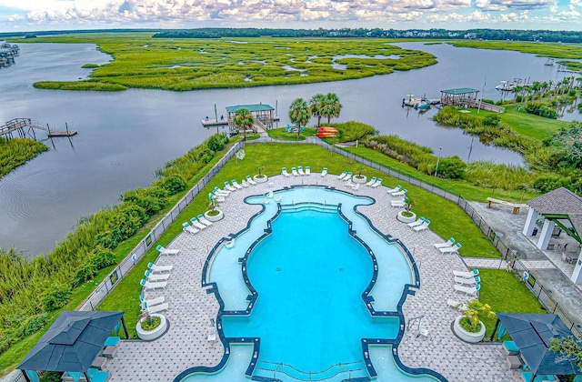 307 Morning Marsh Ln, Charleston, SC 29492 - view of pool with a water view