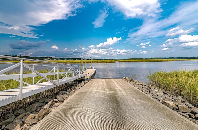 307 Morning Marsh Ln, Charleston, SC 29492 - dock area featuring a boat ramp and a water view