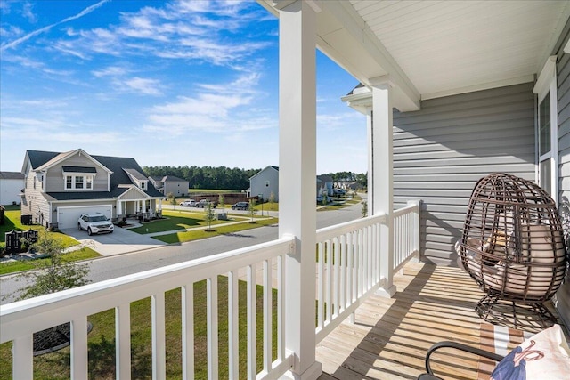 balcony with a residential view