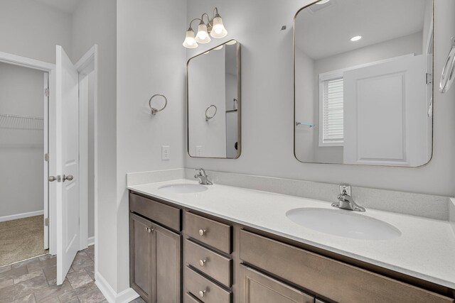 bathroom featuring vanity