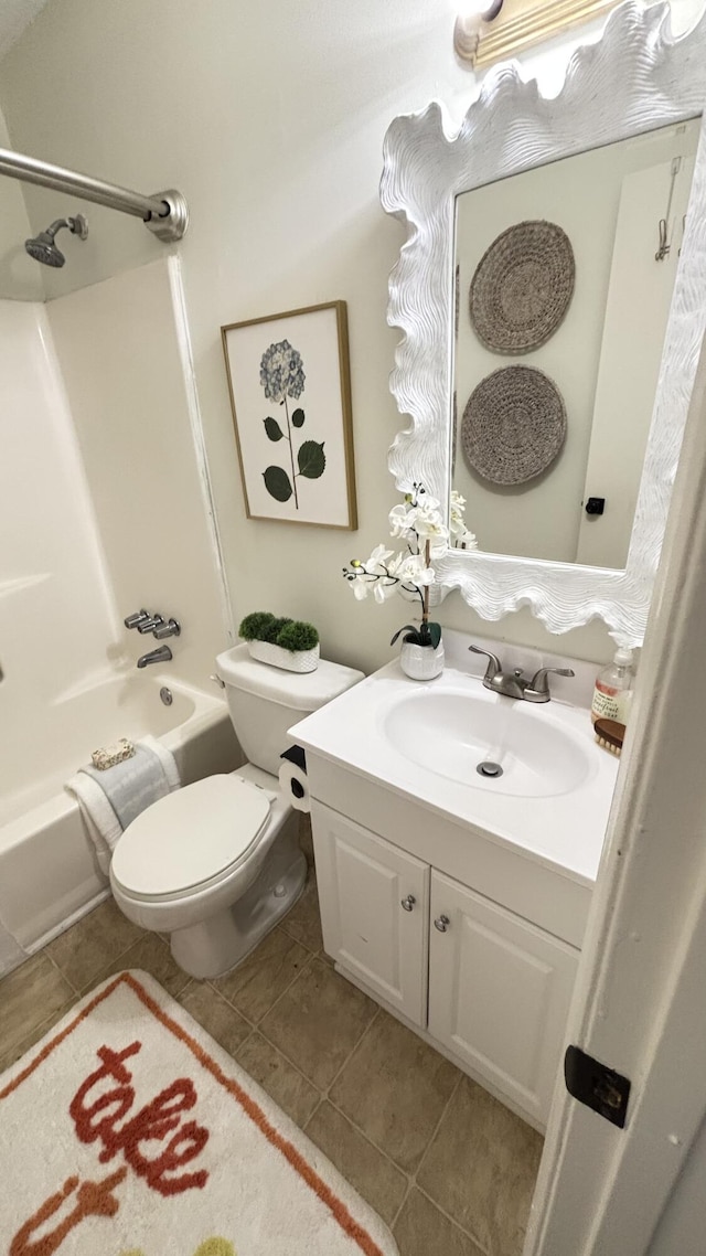 519 Parkdale Dr Unit J, Charleston, SC 29414 - bathroom with vanity, toilet, tub / shower combination, and tile patterned flooring