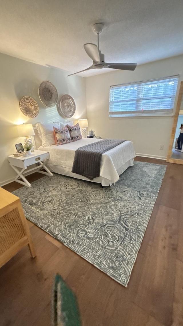 519 Parkdale Dr Unit J, Charleston, SC 29414 - bedroom featuring wood finished floors, baseboards, and a ceiling fan